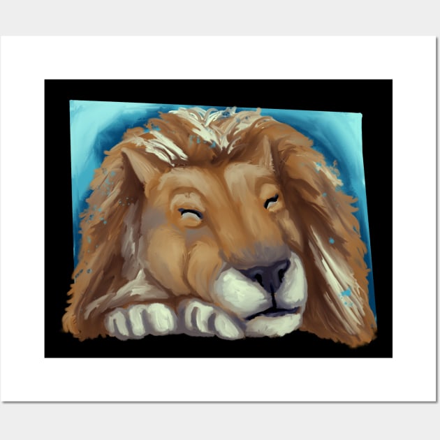 Sleeping lion Wall Art by Antiope